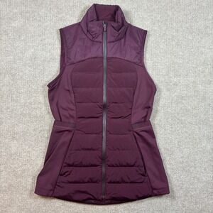 Lululemon Dark Adobe Down for it All Puffer Vest Women's Size 4 EUC LW4AQLS